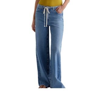 Ag Adriano Goldschmied Blue Flare Wide Leg Jeans